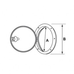 ΠΟΡΤΑΚΙ ΣΤΡΟΓΓΥΛΟ ΕΠΙΘΕΩΡΗΣΗΣ 108mm Χ 162mm