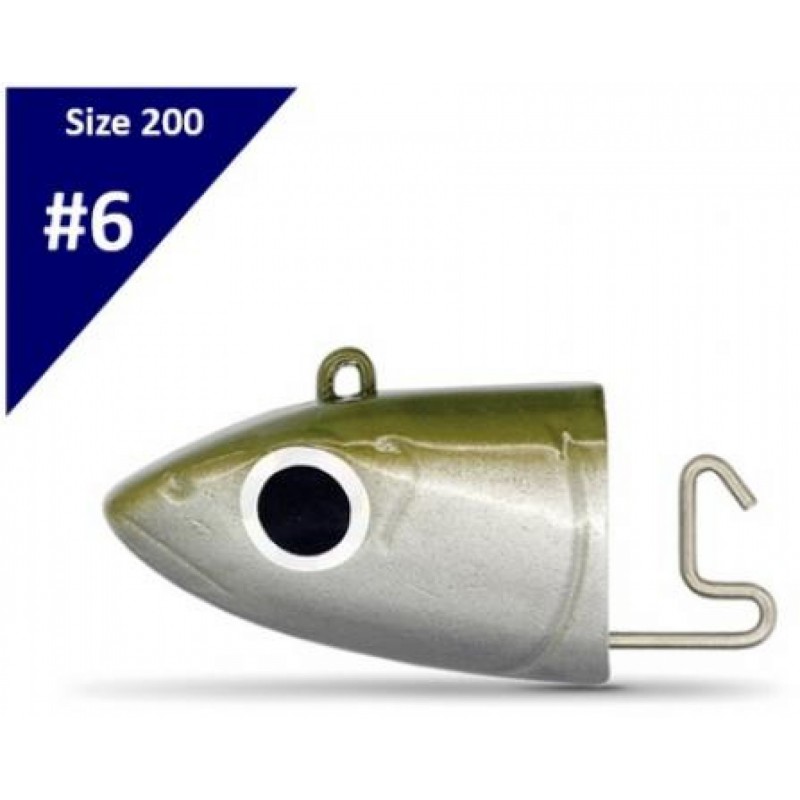 Fiiish Black Minnow  N°6 Shore Jig Heads (120g) - Kaki